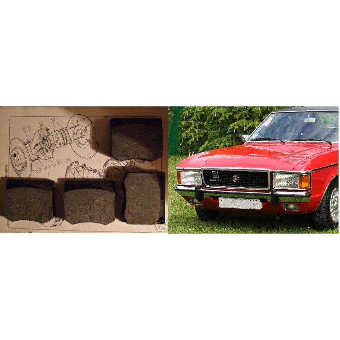 FRONT BRAKE PADS SET (Ford Granada Mk1 & Mk2) (1972- 85) 